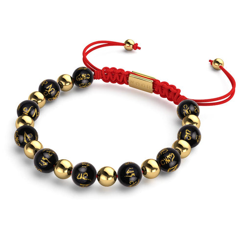Tibetisches Amulett | Deluxe Obsidian Mantra Armband